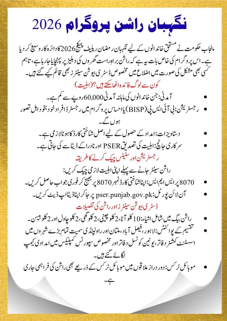 Nigehban Rashan Distribution Centers 2026